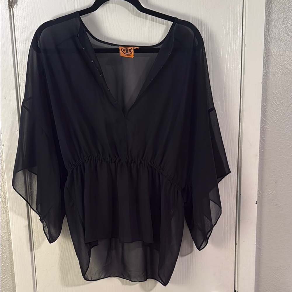 Tory Burch Black Dolman Sleeve Blouse